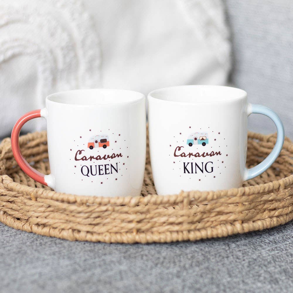 Caravan King and Caravan Queen Couples Mug Set - Land to Coast