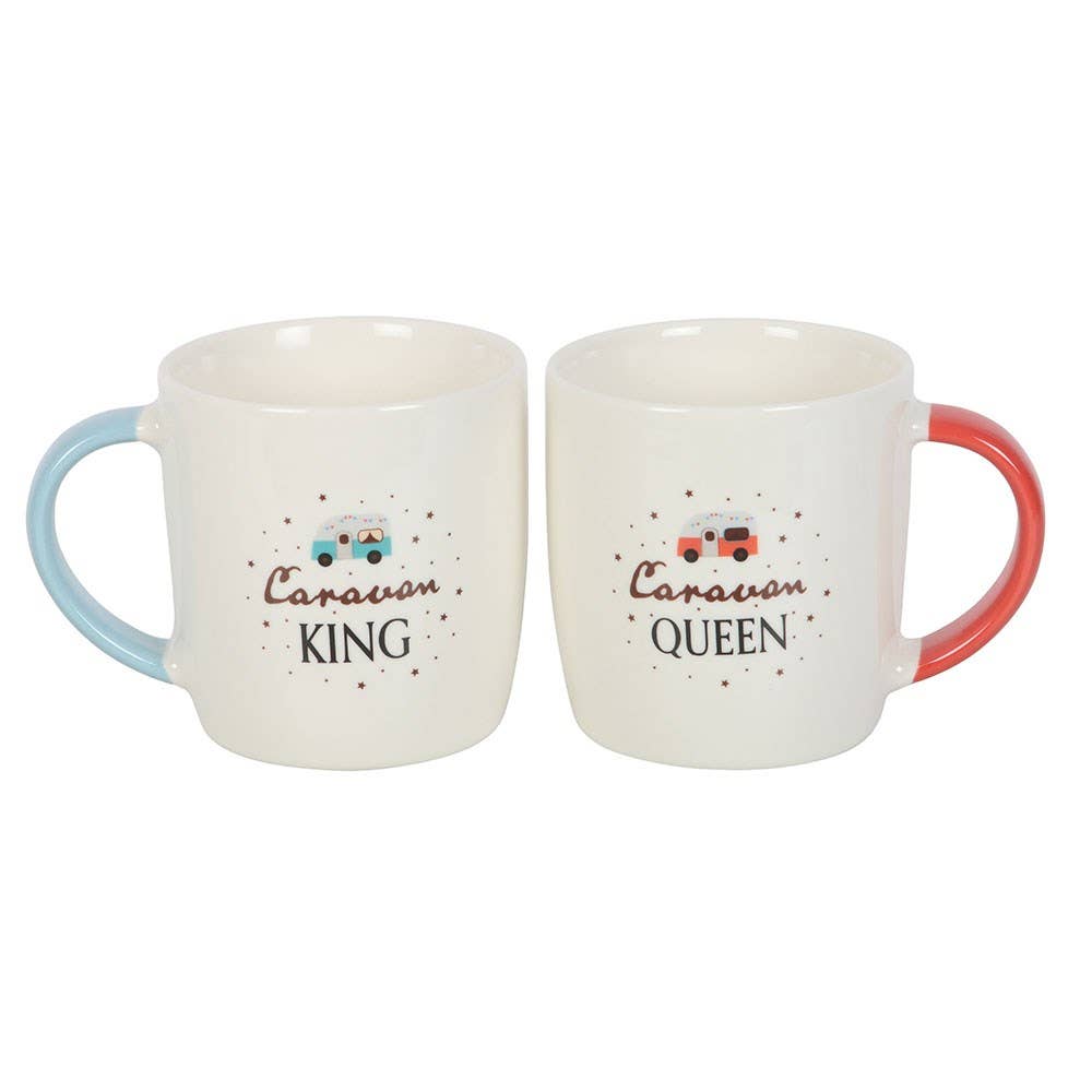 Caravan King and Caravan Queen Couples Mug Set - Land to Coast