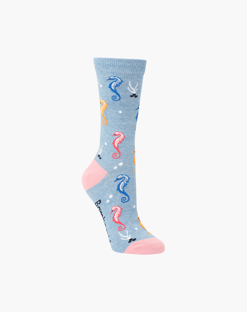 WOMENS Fun Socks Blue Pink SEAHORSE MAGIC BAMBOO SOCK