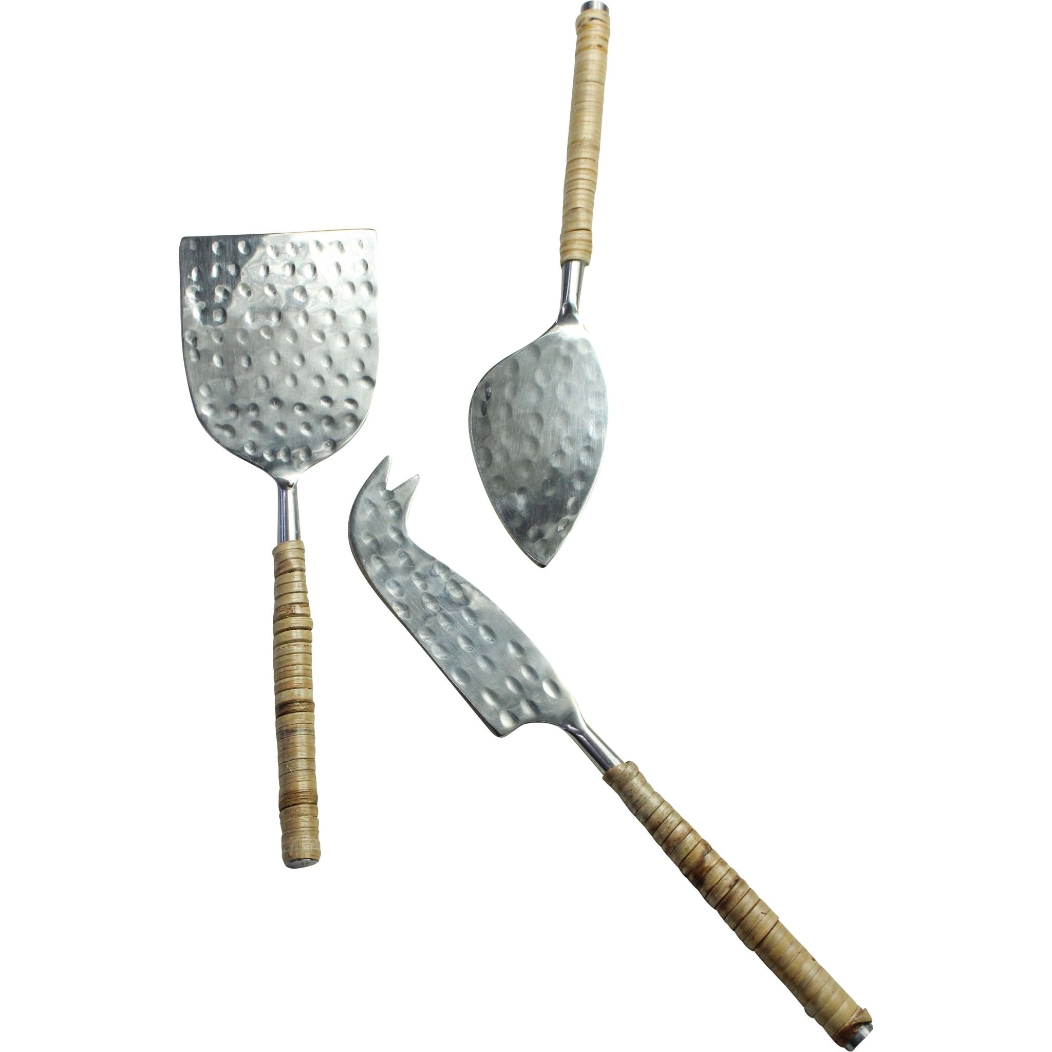 Cheese Knife Mix Rattan Handle - Land to Coast