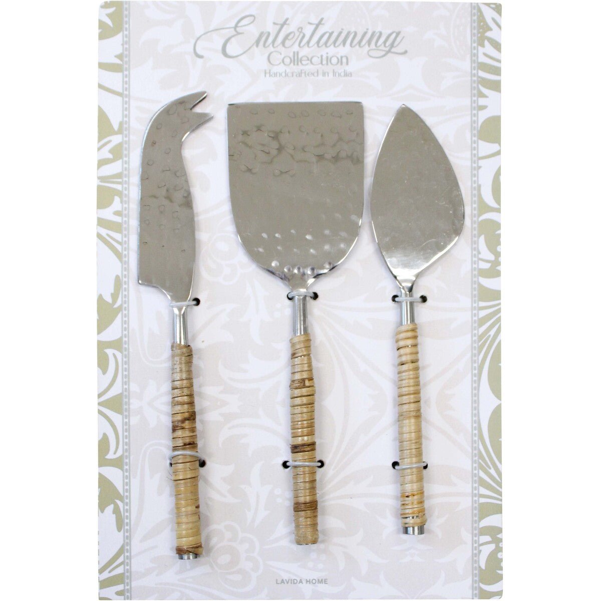 Cheese Knife Mix Rattan Handle - Land to Coast