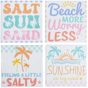Coasters S/4 Beach Sayings - Land to Coast
