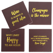 Coasters S/4 Drink Coasters Choc - Land to Coast