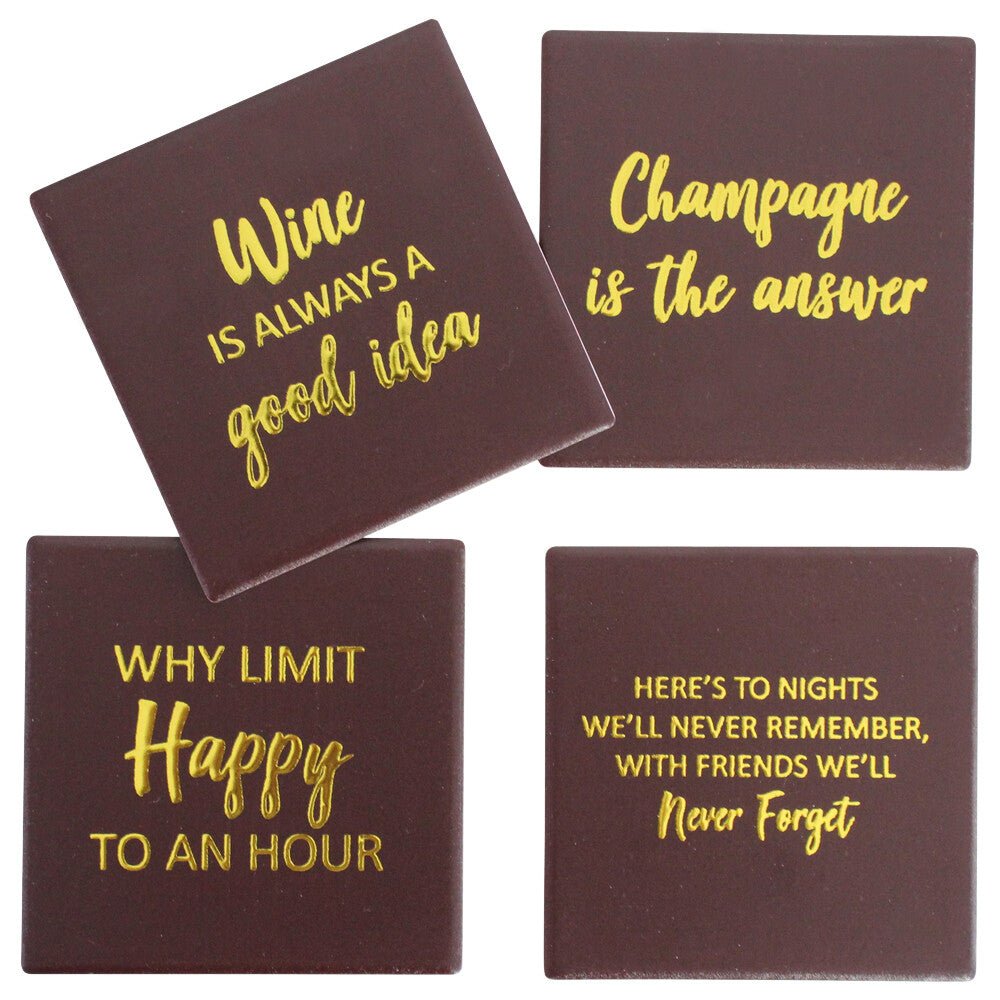 Coasters S/4 Drink Coasters Choc - Land to Coast