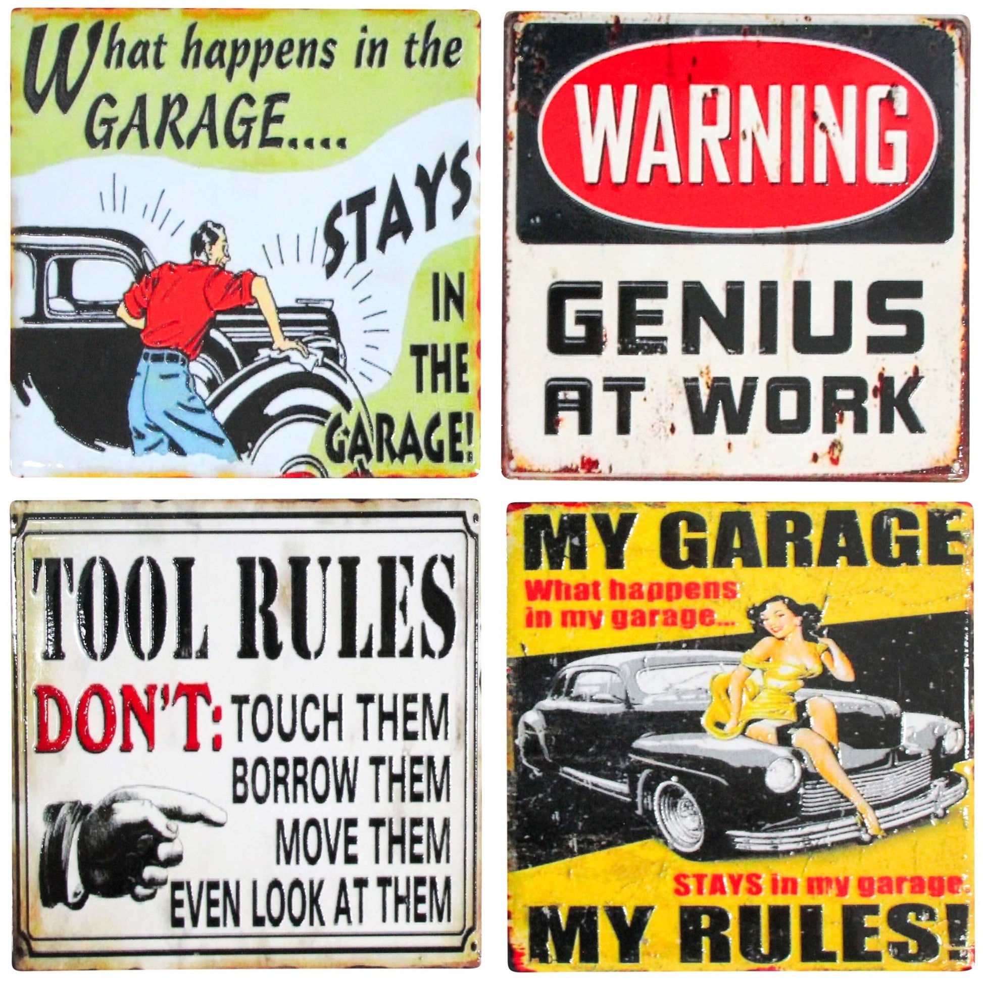 Coasters S/4 Garage Tools - Land to Coast