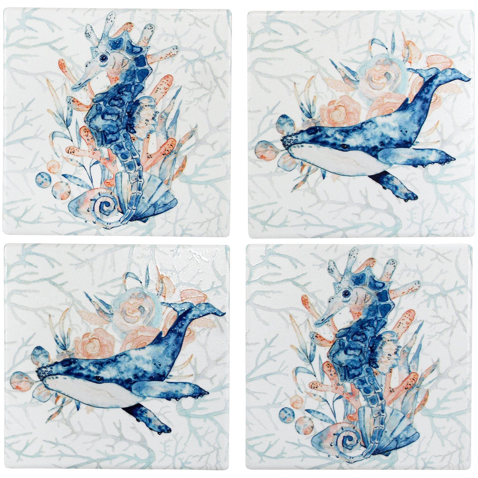 Coasters S/4 Ocean Animals - Land to Coast