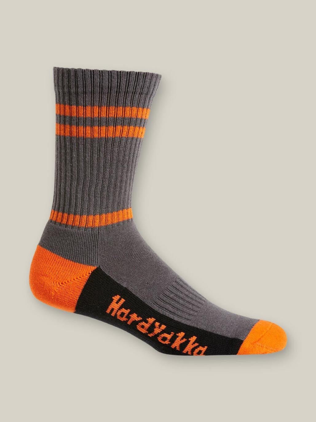 Core Padded Cotton Rich Crew Work Socks 5 Pack Multi Colour Seam Free Y20035 - Land to Coast