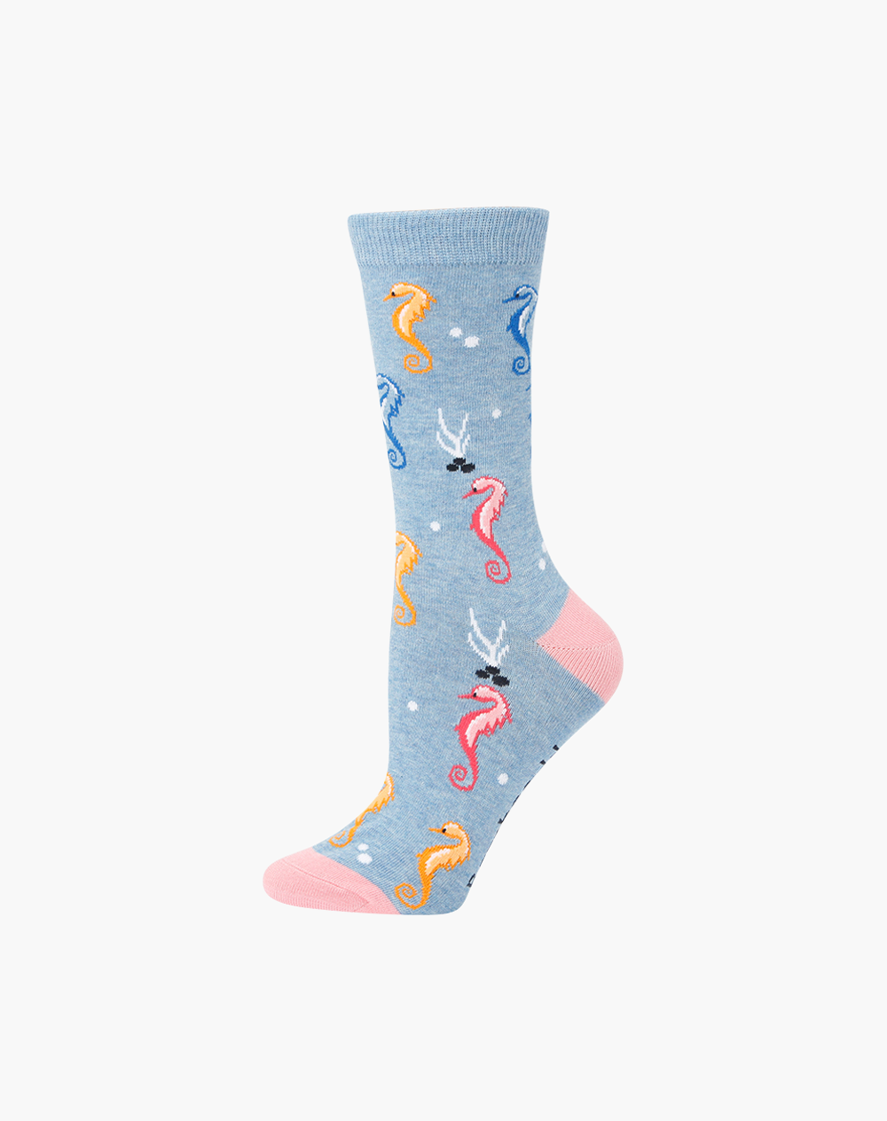 WOMENS Fun Socks Blue Pink SEAHORSE MAGIC BAMBOO SOCK