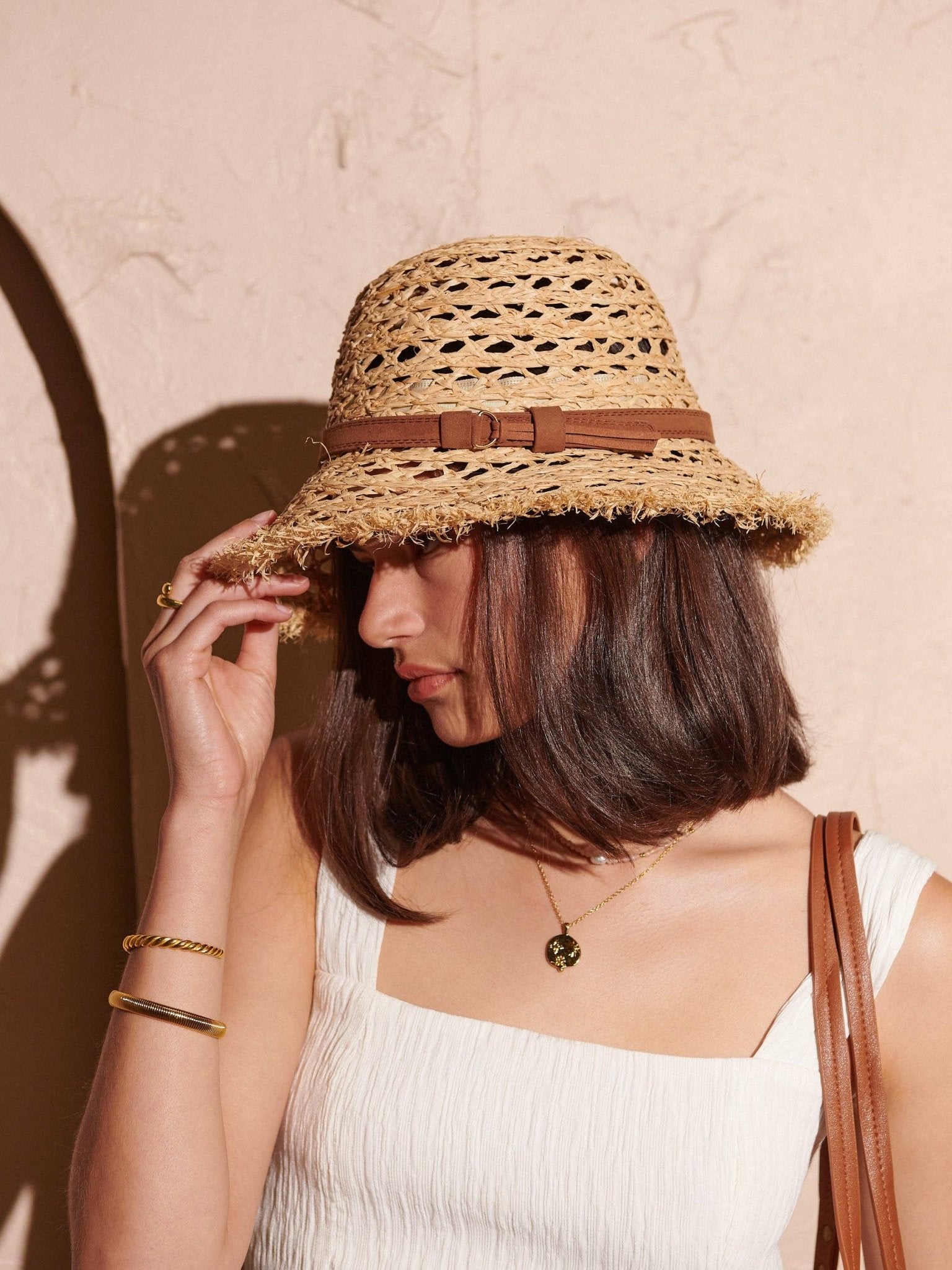 Derby Frayed Summer Straw Hat - Land to Coast