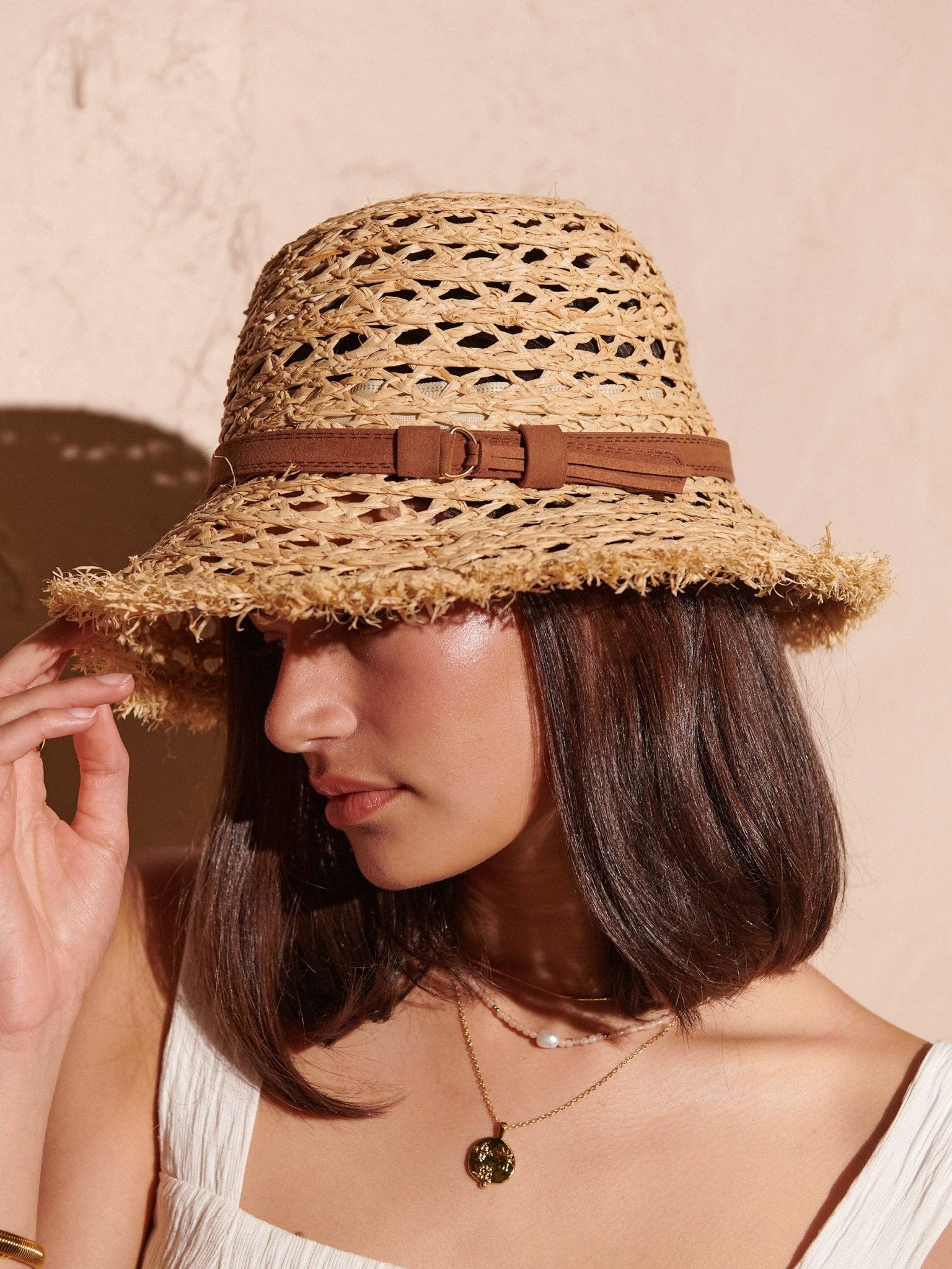 Derby Frayed Summer Straw Hat - Land to Coast