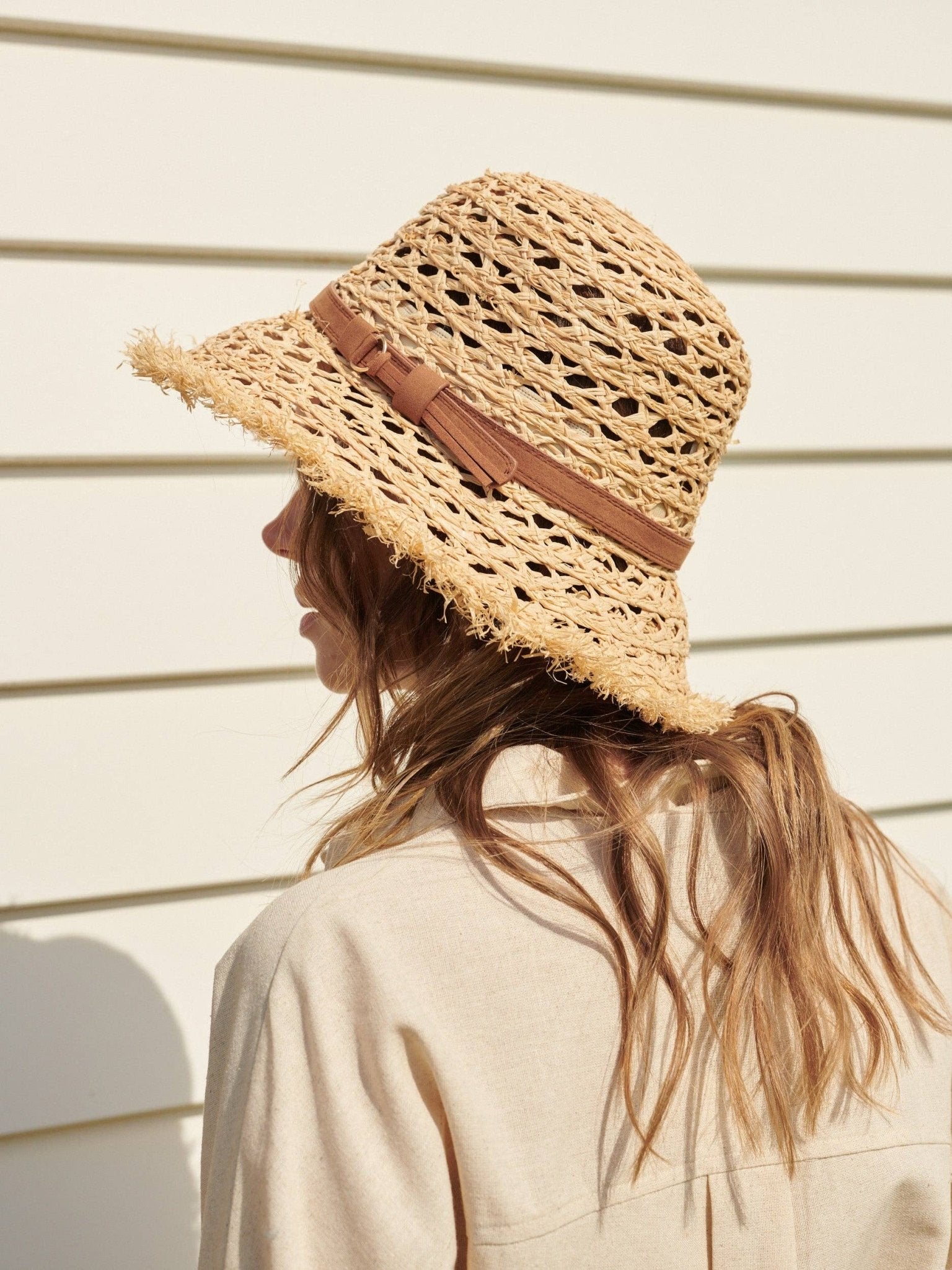 Derby Frayed Summer Straw Hat - Land to Coast