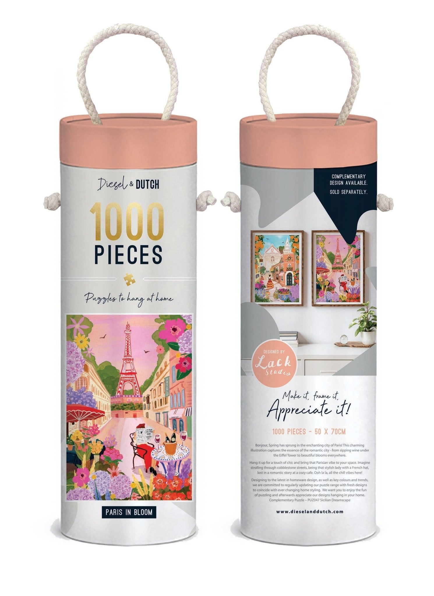 Diesel & Dutch 1000pc Paris In Bloom Wall Jigsaw Puzzle PUZ046 - Land to Coast