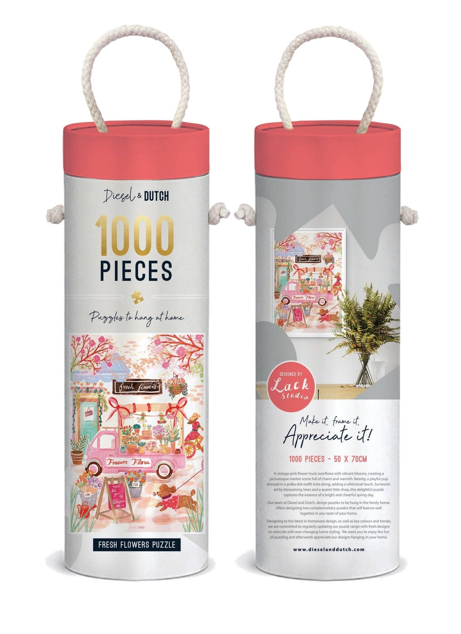 Diesel & Dutch Fresh Flowers 1000pc Wall Jigsaw Puzzle PUZ056 - Land to Coast