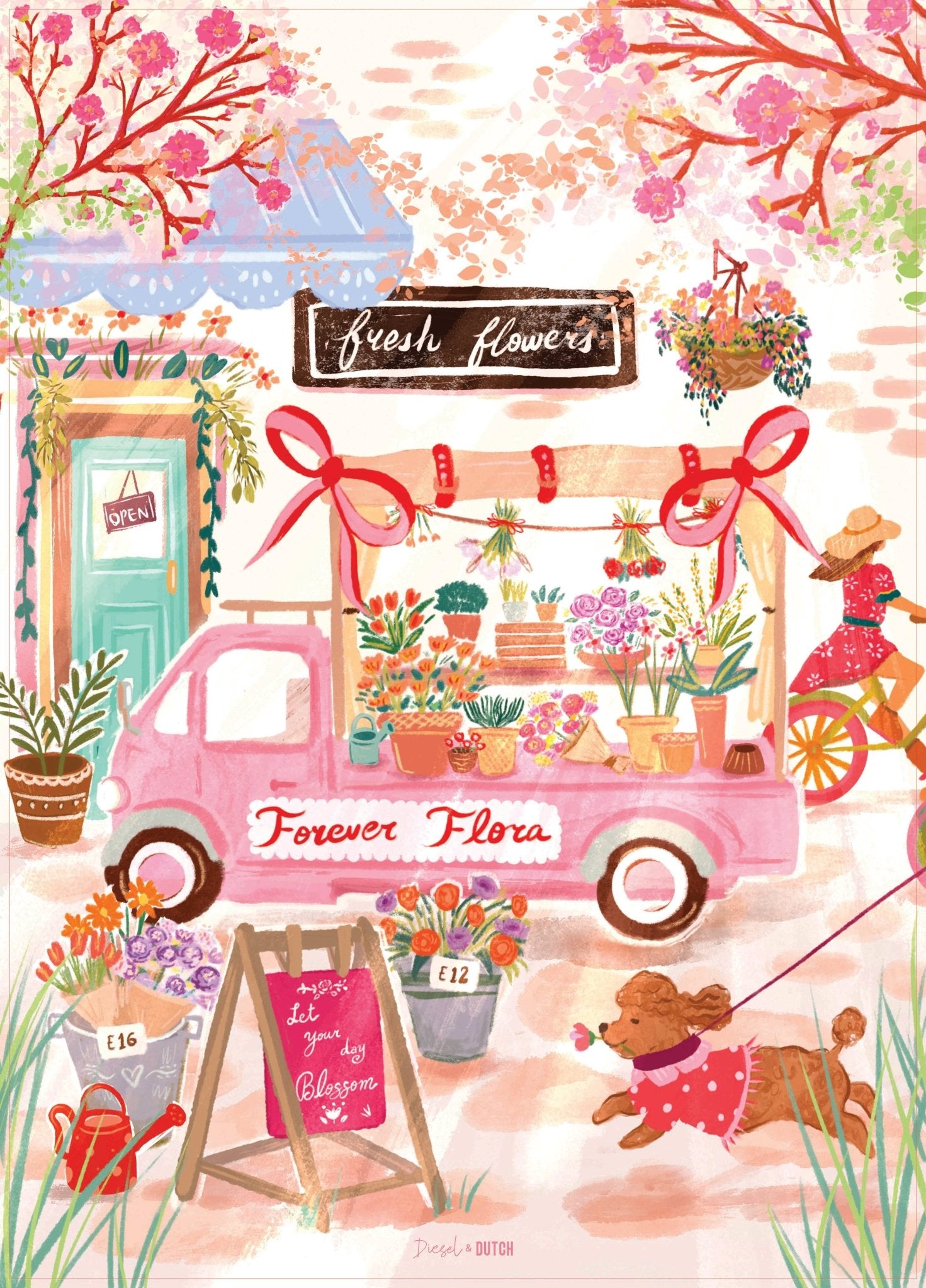 Diesel & Dutch Fresh Flowers 1000pc Wall Jigsaw Puzzle PUZ056 - Land to Coast