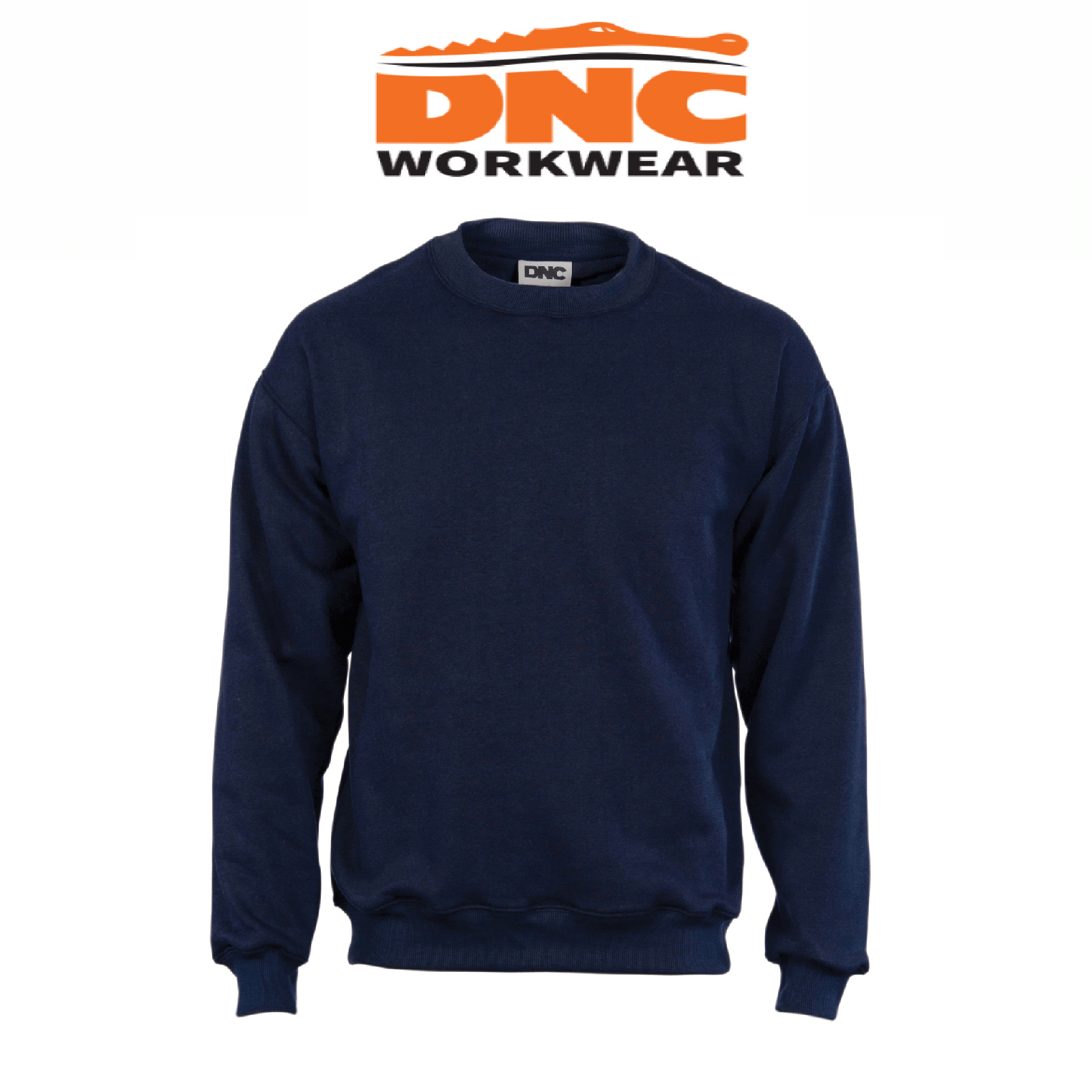 DNC Workwear Mens Crew Neck Fleecy Sweatshirt Sloppy Joe Winter Comfy Work 5302 - Land to Coast
