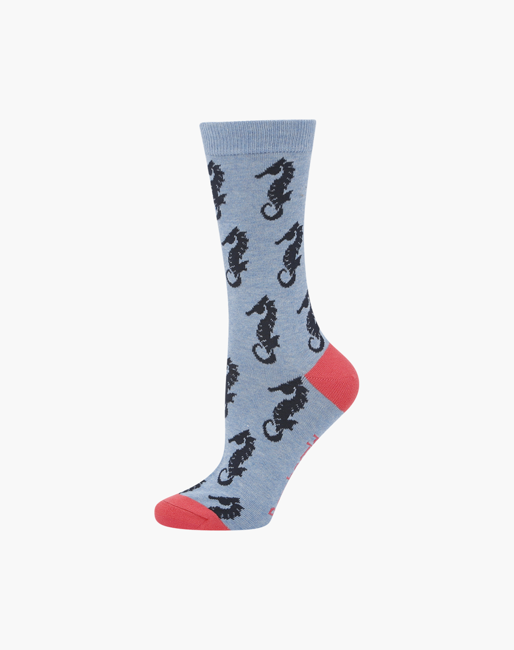 WOMENS Fun Socks Navy Blue SEAHORSE BAMBOO SOCK