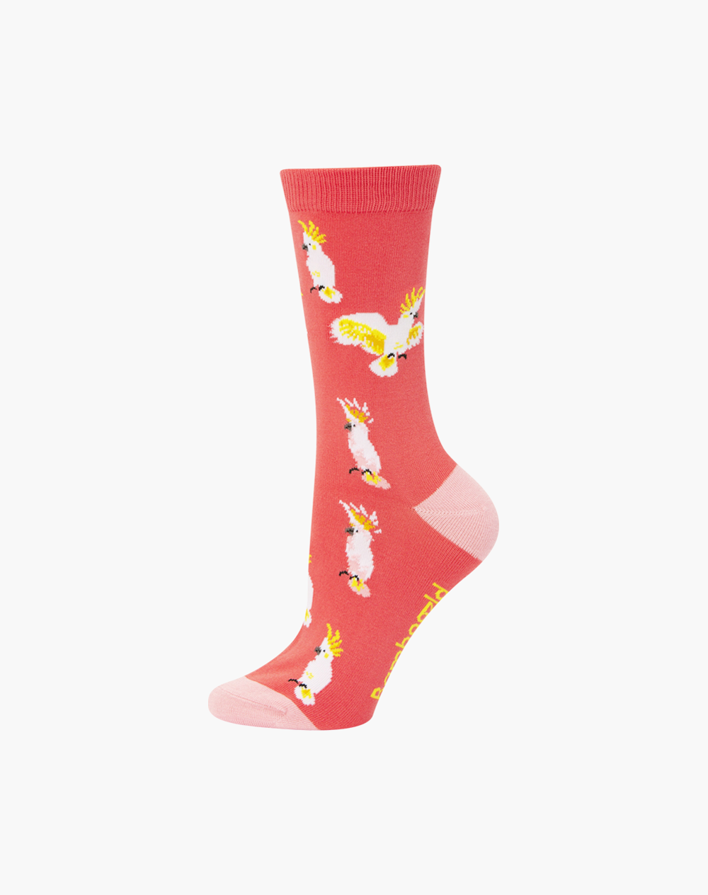WOMENS Fun Socks Coral Pink COCKATOO BAMBOO SOCK
