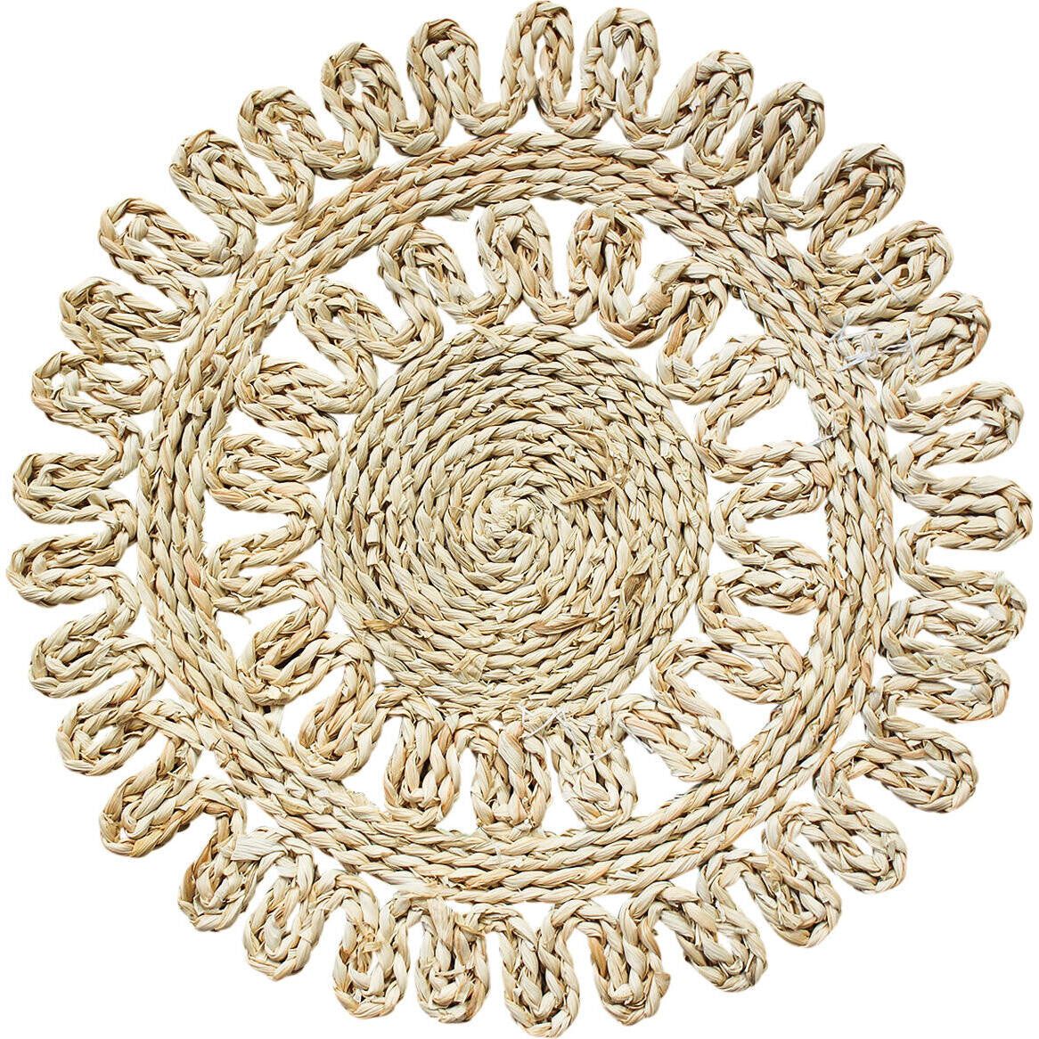 Centre Piece Vintage Mat hand woven natural materials 50x50cm