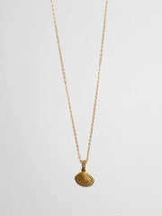 Elara Clam Shell 18K Gold Plated Necklace - Land to Coast