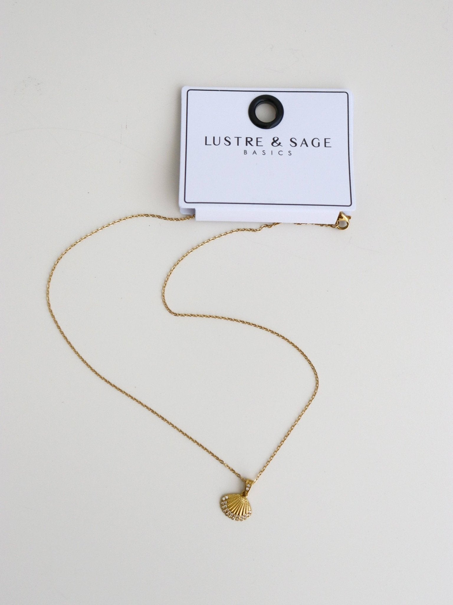 Elara Clam Shell 18K Gold Plated Necklace - Land to Coast