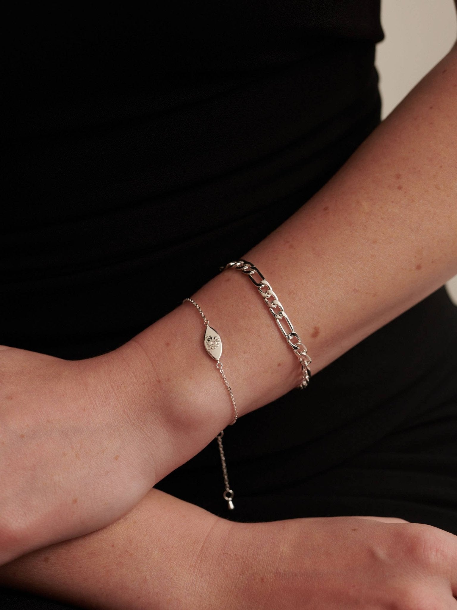 Evil Eye Sterling Silver Plated Bracelet - Land to Coast