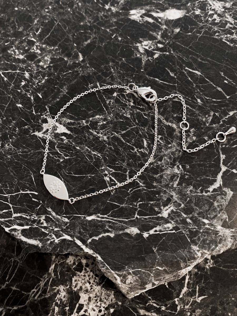 Evil Eye Sterling Silver Plated Bracelet - Land to Coast