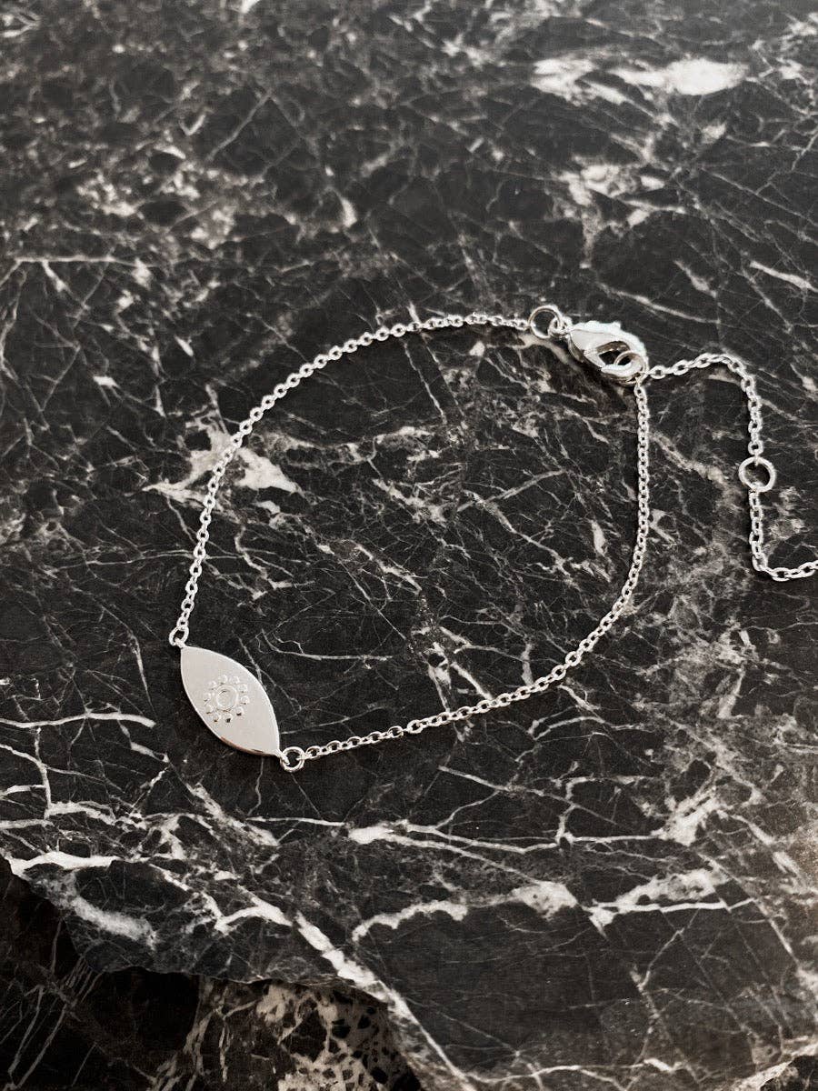 Evil Eye Sterling Silver Plated Bracelet - Land to Coast