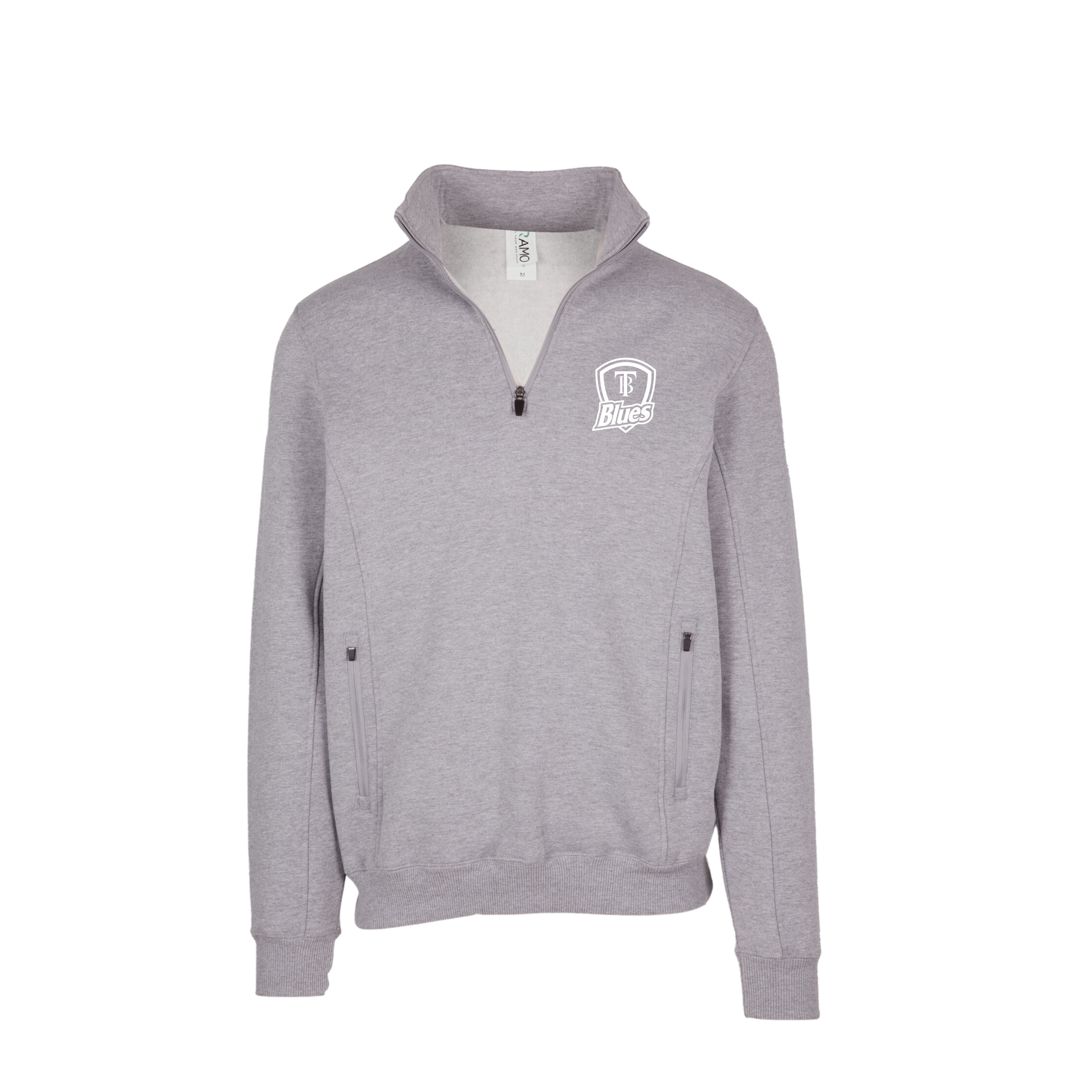 Tumby Bay Blues Mens / Unisex Navy Grey Enterprise Half Zip Fleece Logo Embroidered F365HZ