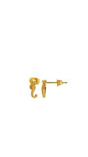 Sea Soul Home Seahorse Studs Earrings Stainless Steel Gold Plated PVD