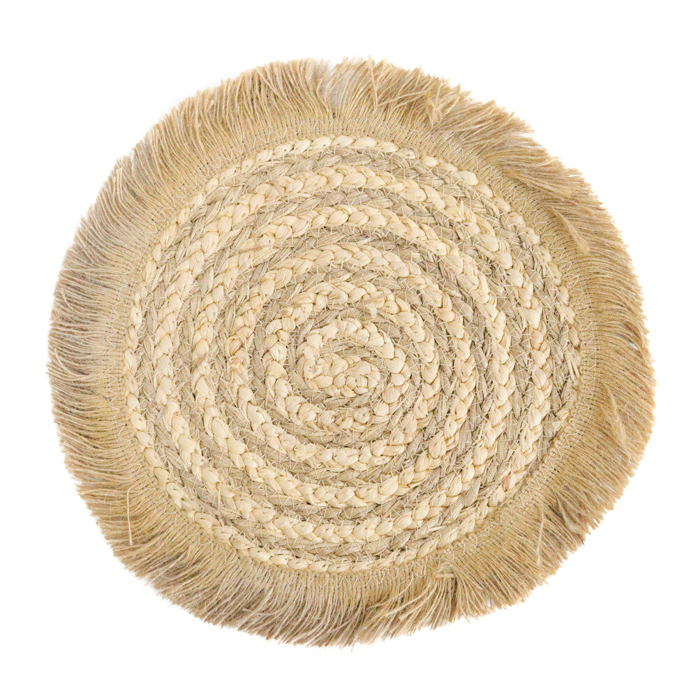 Placemat Panama handmade corn husk and sea grass coastal to contemporary Placemats 30cm Gift