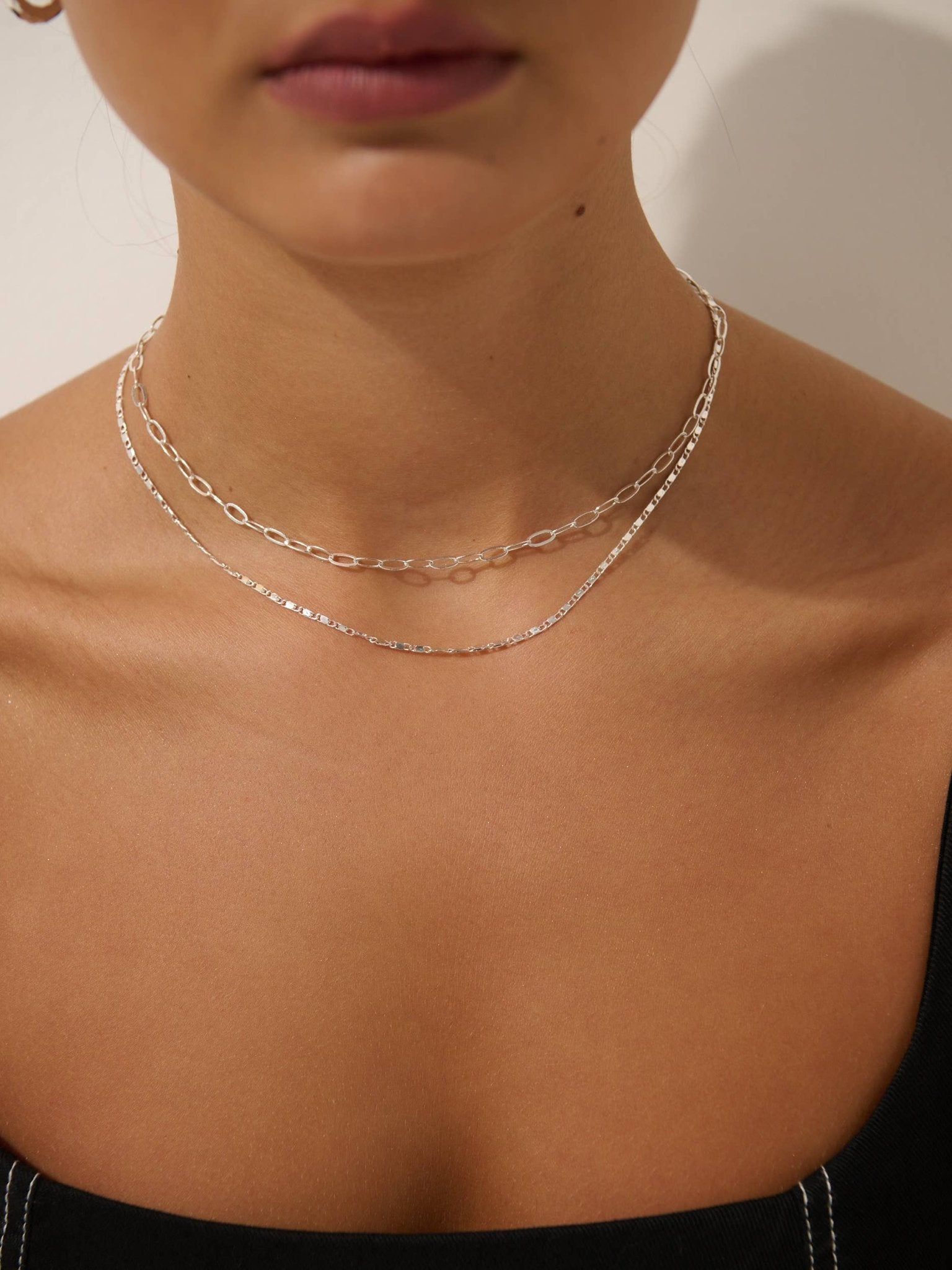 Fine Layered Sterling Silver Plated Necklace - Land to Coast