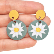 Flannel Flower Australian Wildflower Earrings - Green - Land to Coast