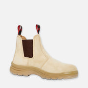 Flinders Suede Steel Cap Gusset Work Boots Sand K25180 - Land to Coast
