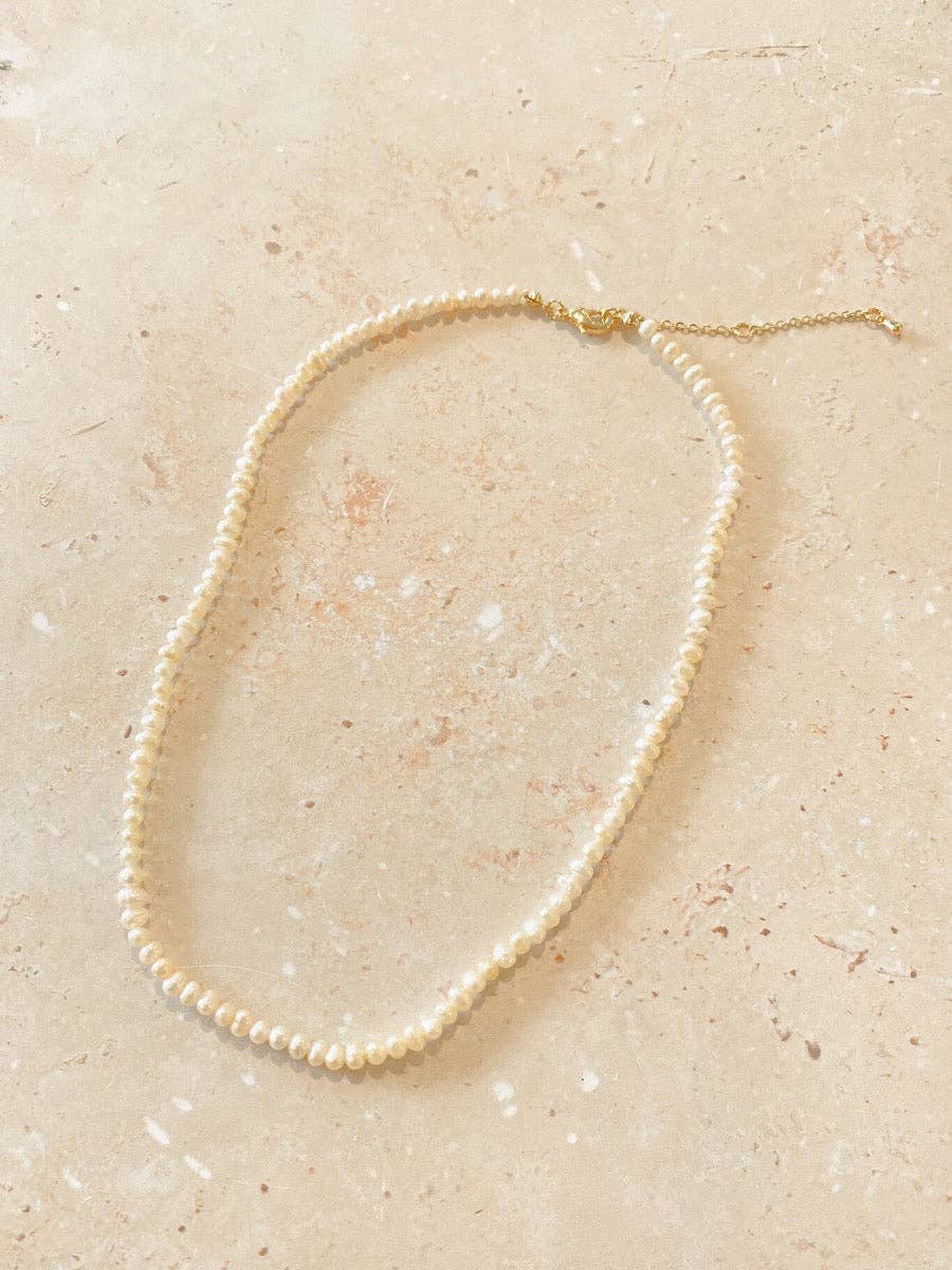 Freshwater Pearl Gold Plated Choker - Land to Coast