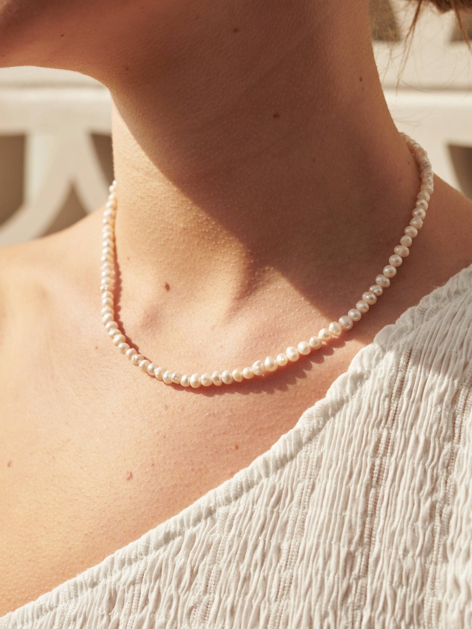 Freshwater Pearl Gold Plated Choker - Land to Coast