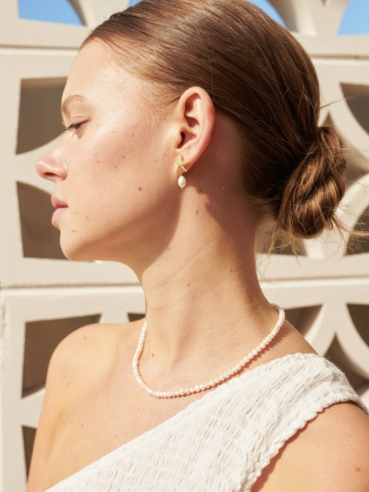 Freshwater Pearl Gold Plated Choker - Land to Coast