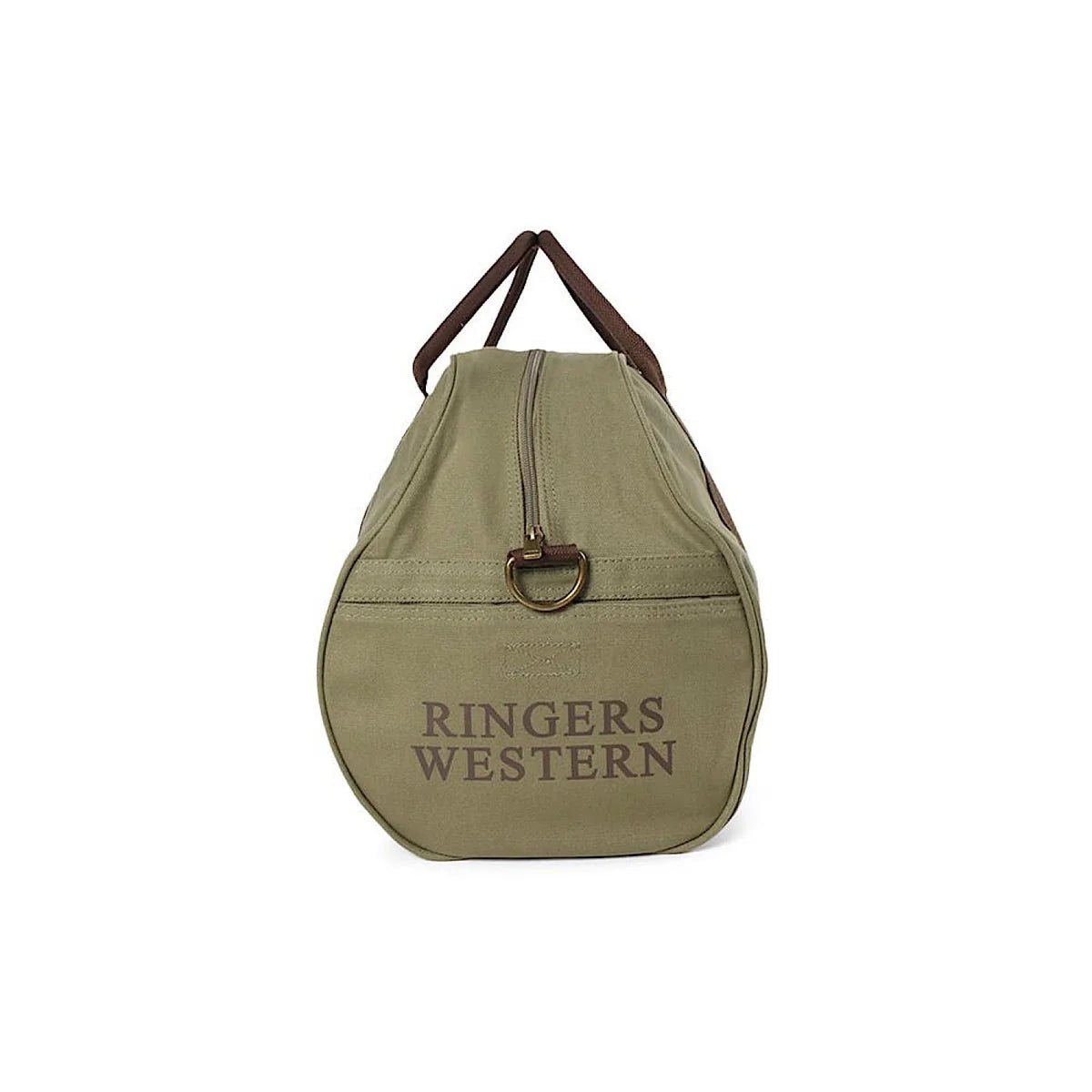 Gundagai Duffle Bag - Khaki with Deep Brown Print - Land to Coast