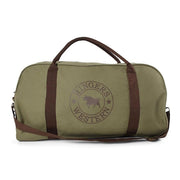 Gundagai Duffle Bag - Khaki with Deep Brown Print - Land to Coast