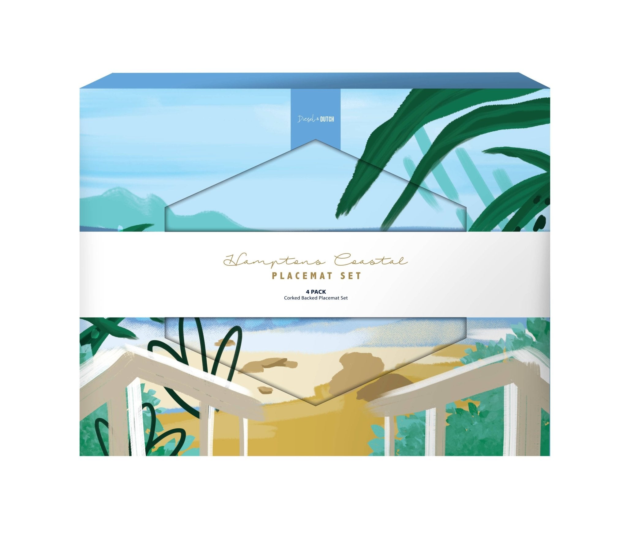 Hamptons Coastal 4pc Placemat Set [4] - Land to Coast