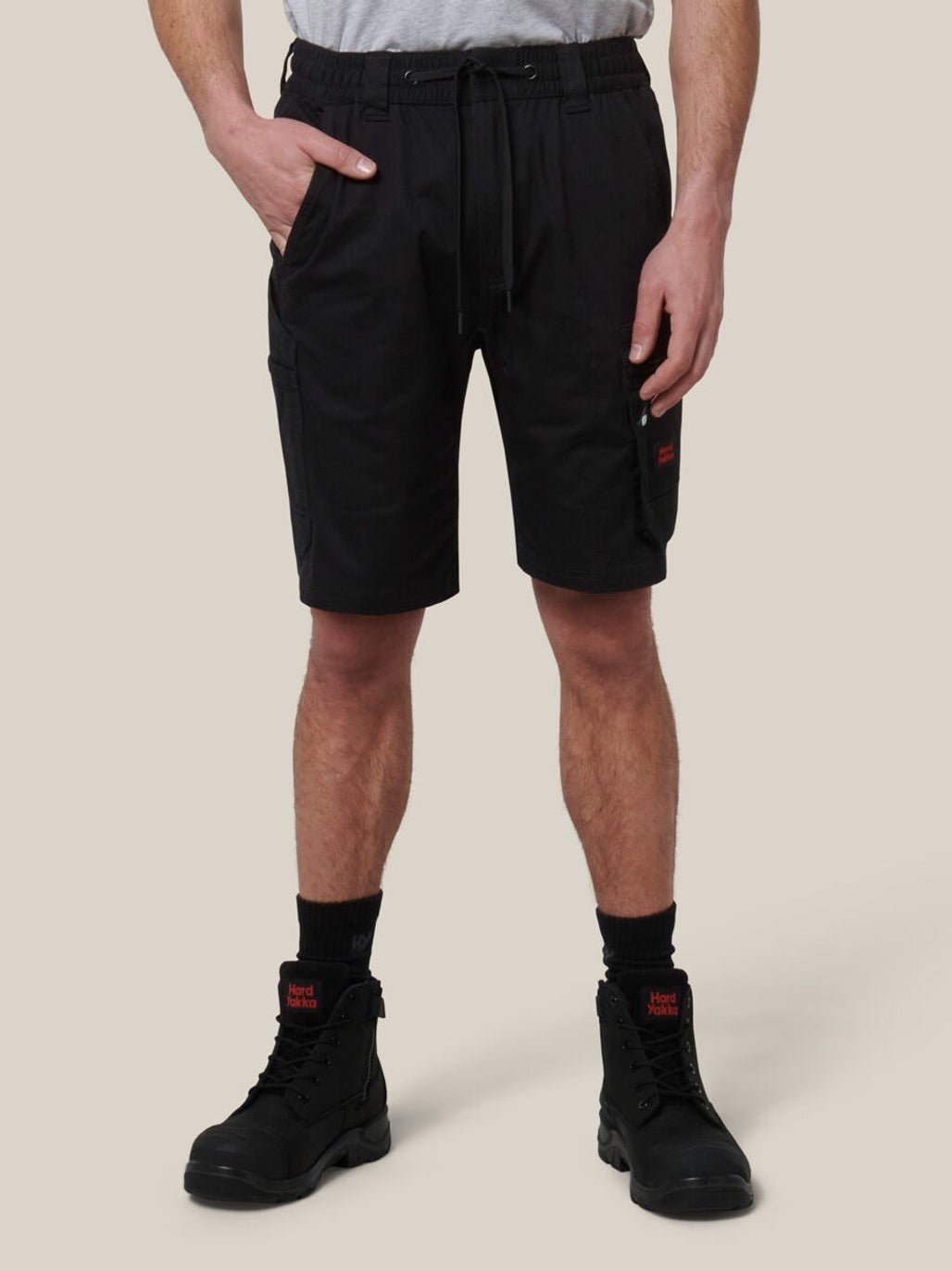 Hard Yakka 3056 ToughMaxx Work Mid Length Shorts Black Y05165 - Land to Coast