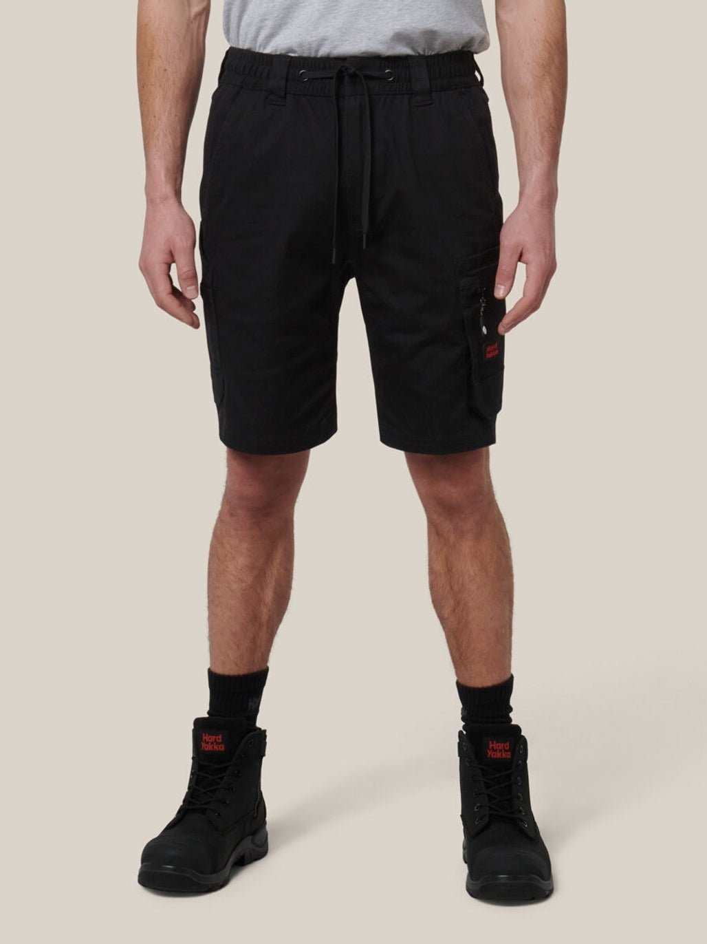 Hard Yakka 3056 ToughMaxx Work Mid Length Shorts Black Y05165 - Land to Coast