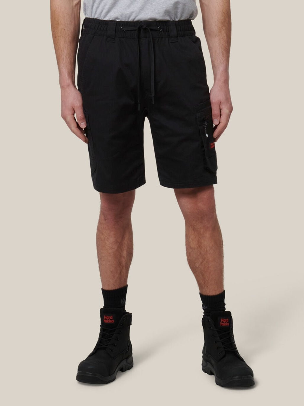 Hard Yakka 3056 ToughMaxx Work Mid Length Shorts Black Y05165 - Land to Coast