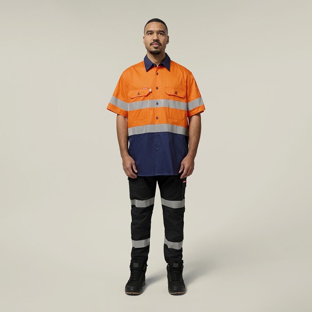 Hard Yakka Canvas Cargo Pants Tough Double Layer Knees Reflective Stretch Y02855 - Land to Coast