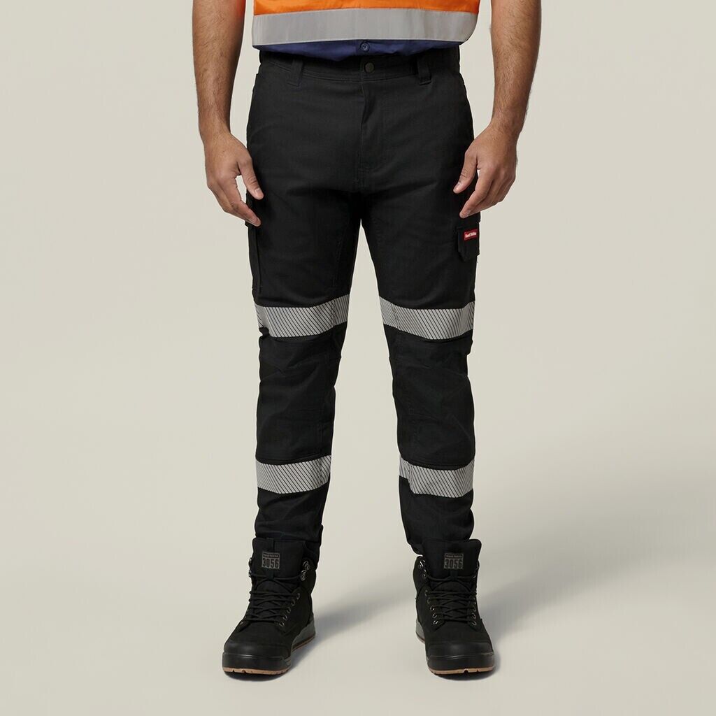 Hard Yakka Canvas Cargo Pants Tough Double Layer Knees Reflective Stretch Y02855 - Land to Coast