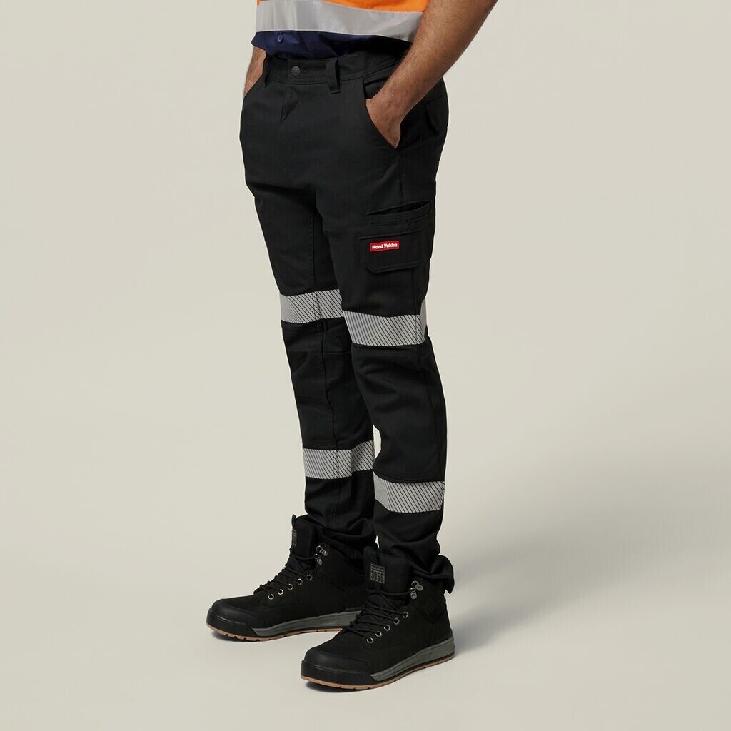Hard Yakka Canvas Cargo Pants Tough Double Layer Knees Reflective Stretch Y02855 - Land to Coast
