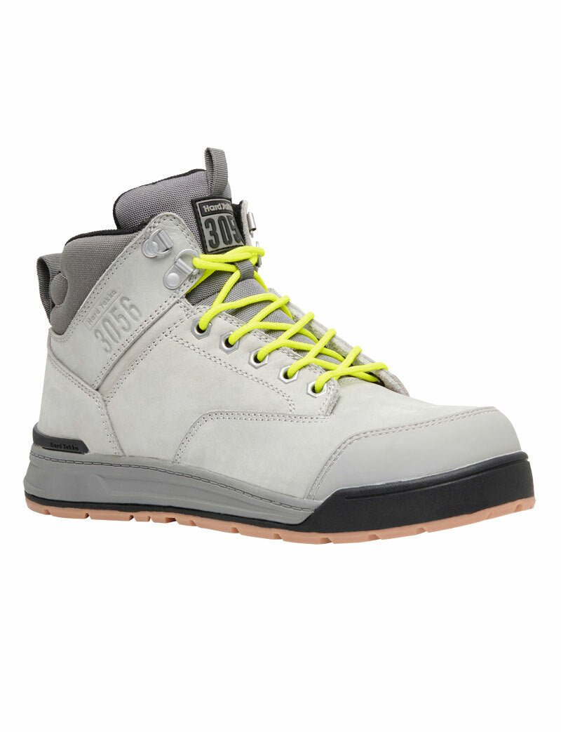 Hard Yakka Mens 3056 Lace Zip Boots Leather Memory Foam Work Safety Y60202 - Land to Coast