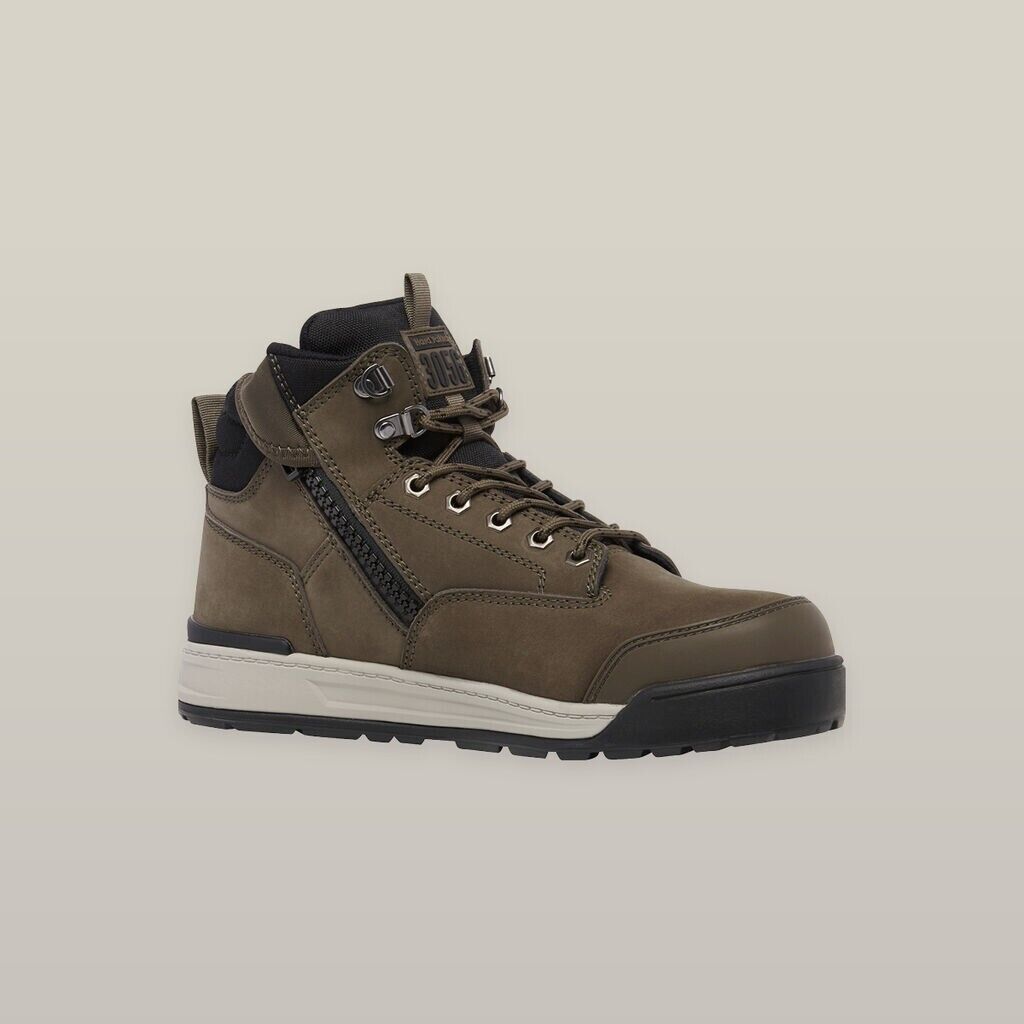 Hard Yakka Mens 3056 Lace Zip Leather Water Resistant Durable Safety Boot Y60247 - Land to Coast