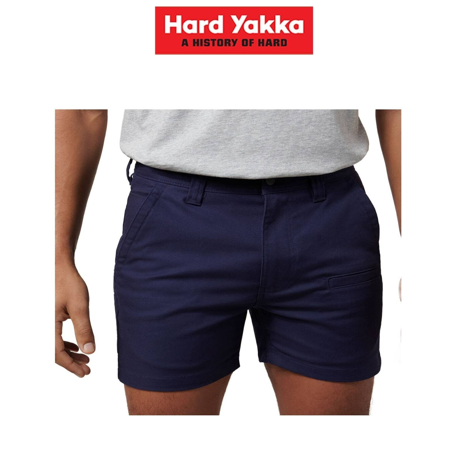 Hard Yakka Mens 3056 Slim Fit Canvas Stretch Comfy Cargo Workwear Shorts Y05190 - Land to Coast