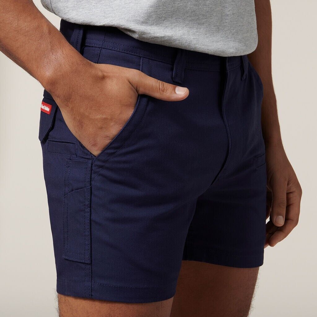 Hard Yakka Mens 3056 Slim Fit Canvas Stretch Comfy Cargo Workwear Shorts Y05190 - Land to Coast