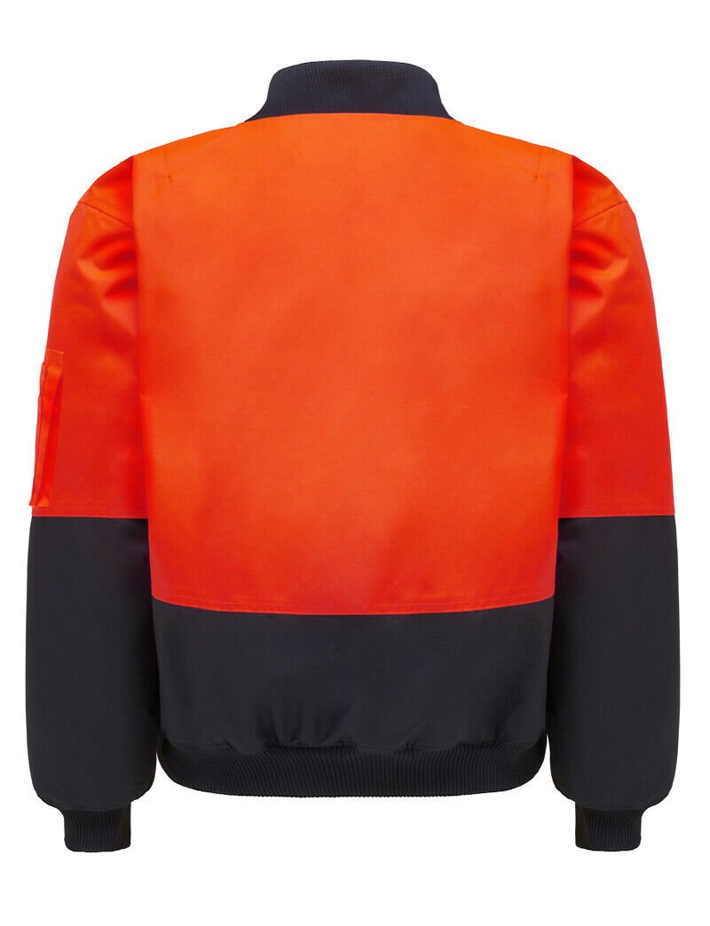 Hard Yakka Mens Bomber Core Hi - Vis 2 Tone Work Quilted Waterproof Jacket Y06670 - Land to Coast